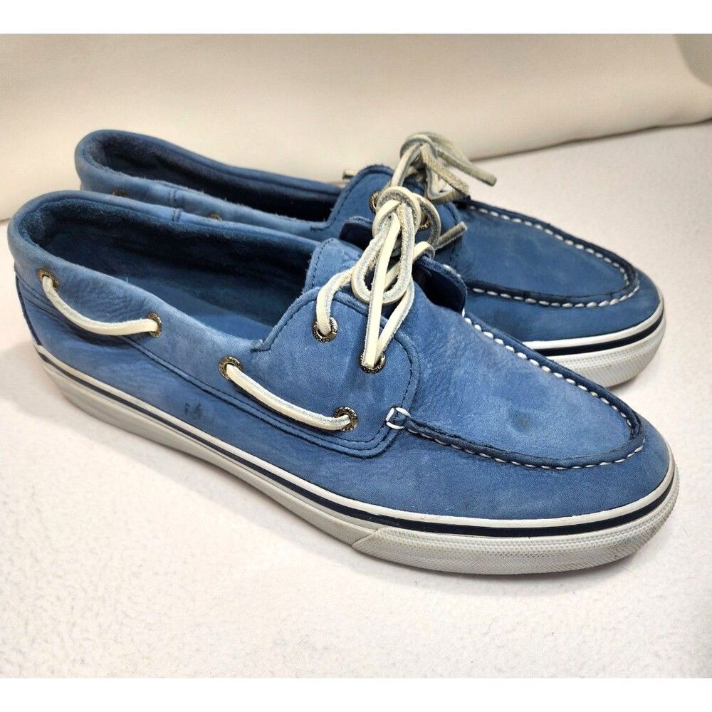 Sperry Top-Sider Boat Shoes Men’s 11.5 Blue Nubuck Suede Lace Up Casual Preppy